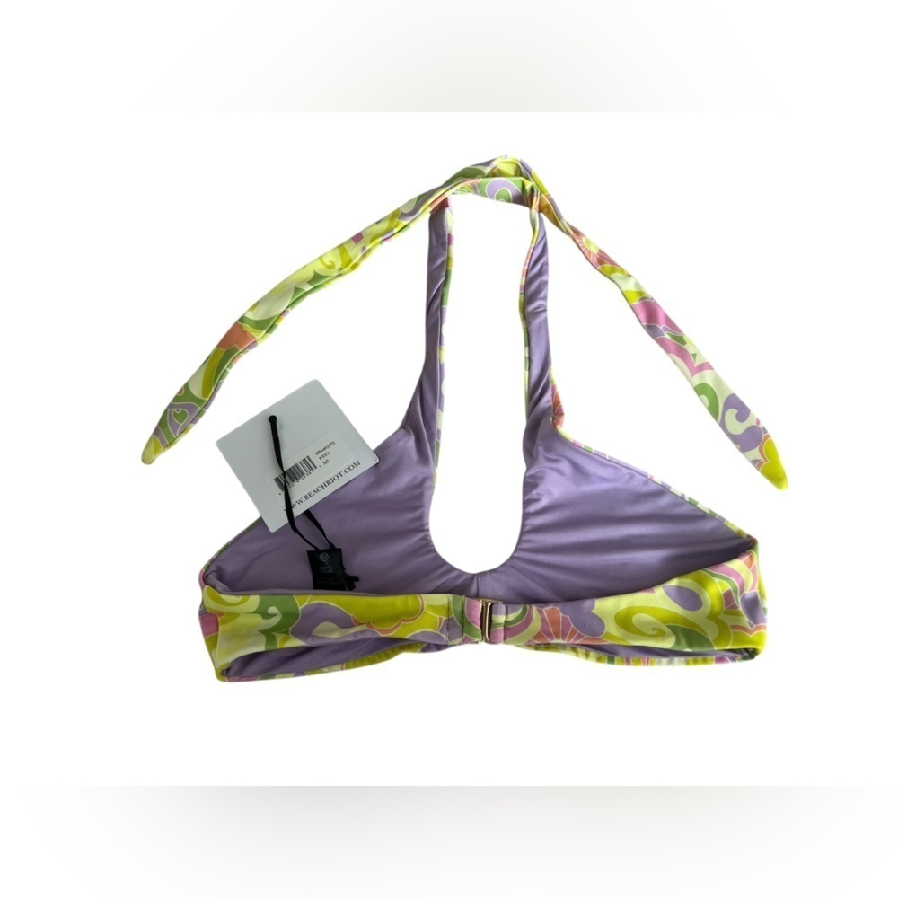 NWT Beach Riot Women’s Floral Retro Bikini Top in size XS - Picture 2 of 4